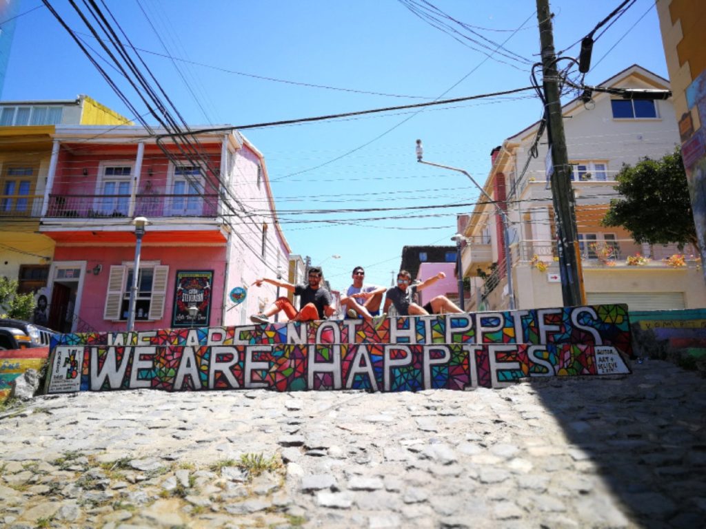 art typique de la rue de Valparaíso aujourd'hui