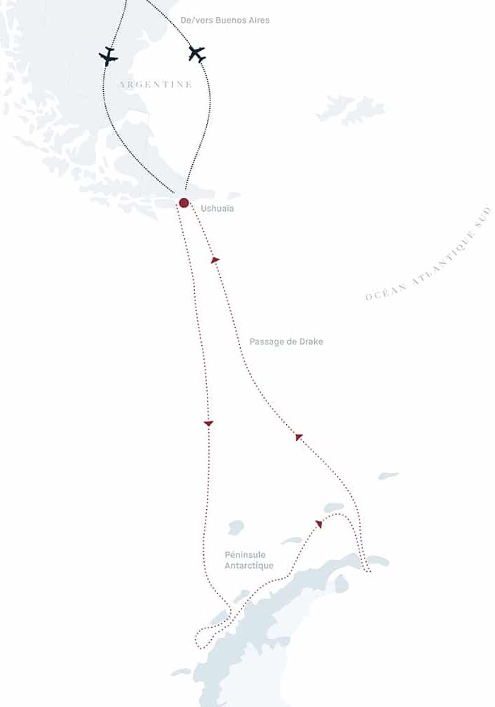 parcours antarctique navigation Exploris 2024